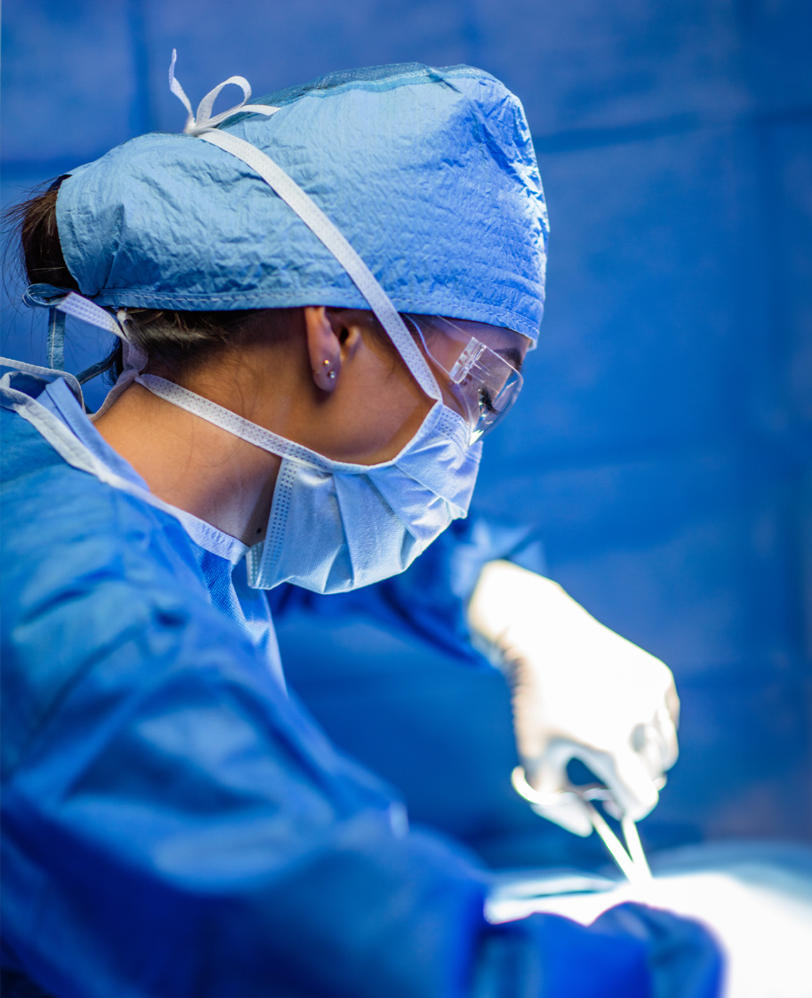 close up of a healthcare provider in surgery